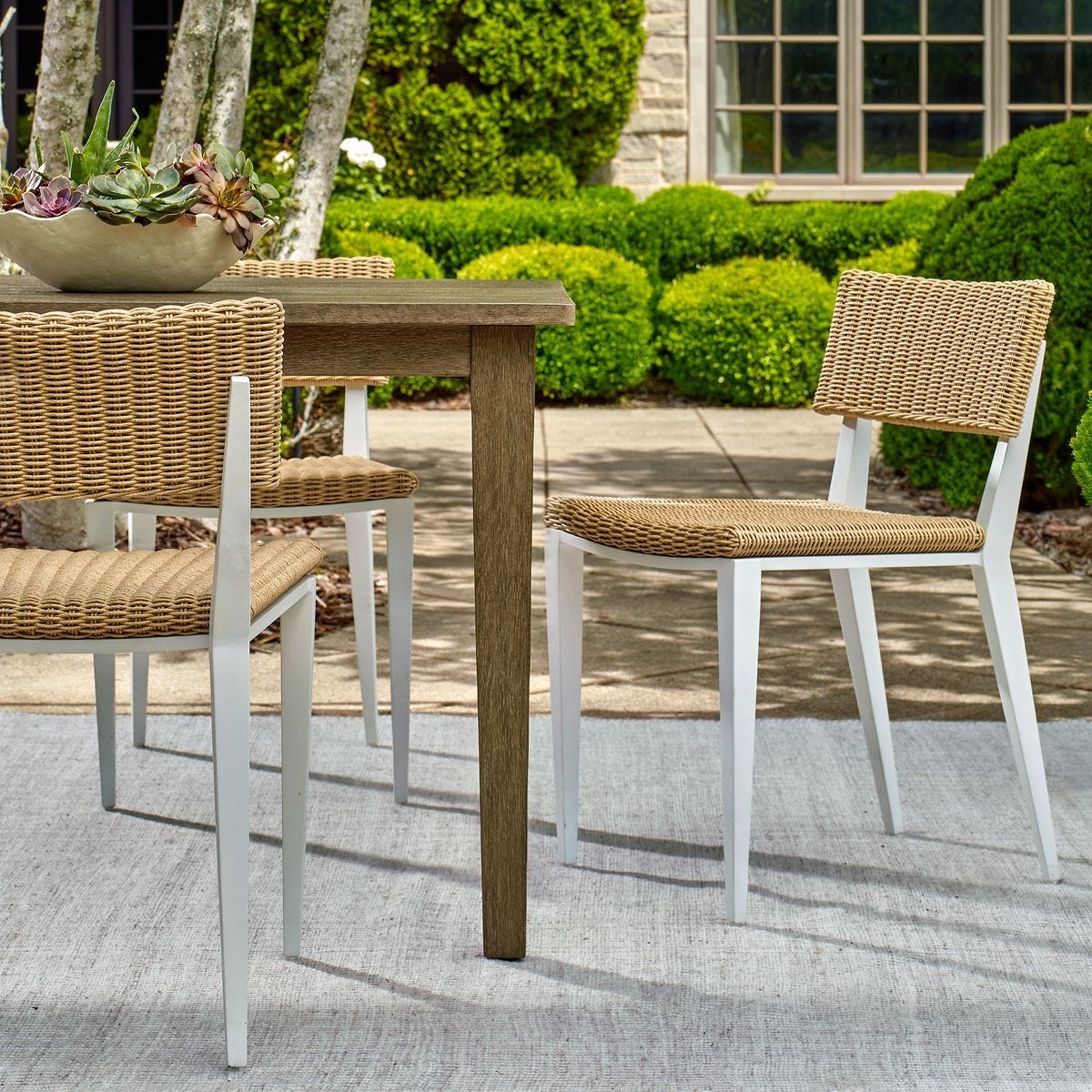 Calbas Outdoor Dining Chair, White – Furniture by Uttermost | Sutter & Vale