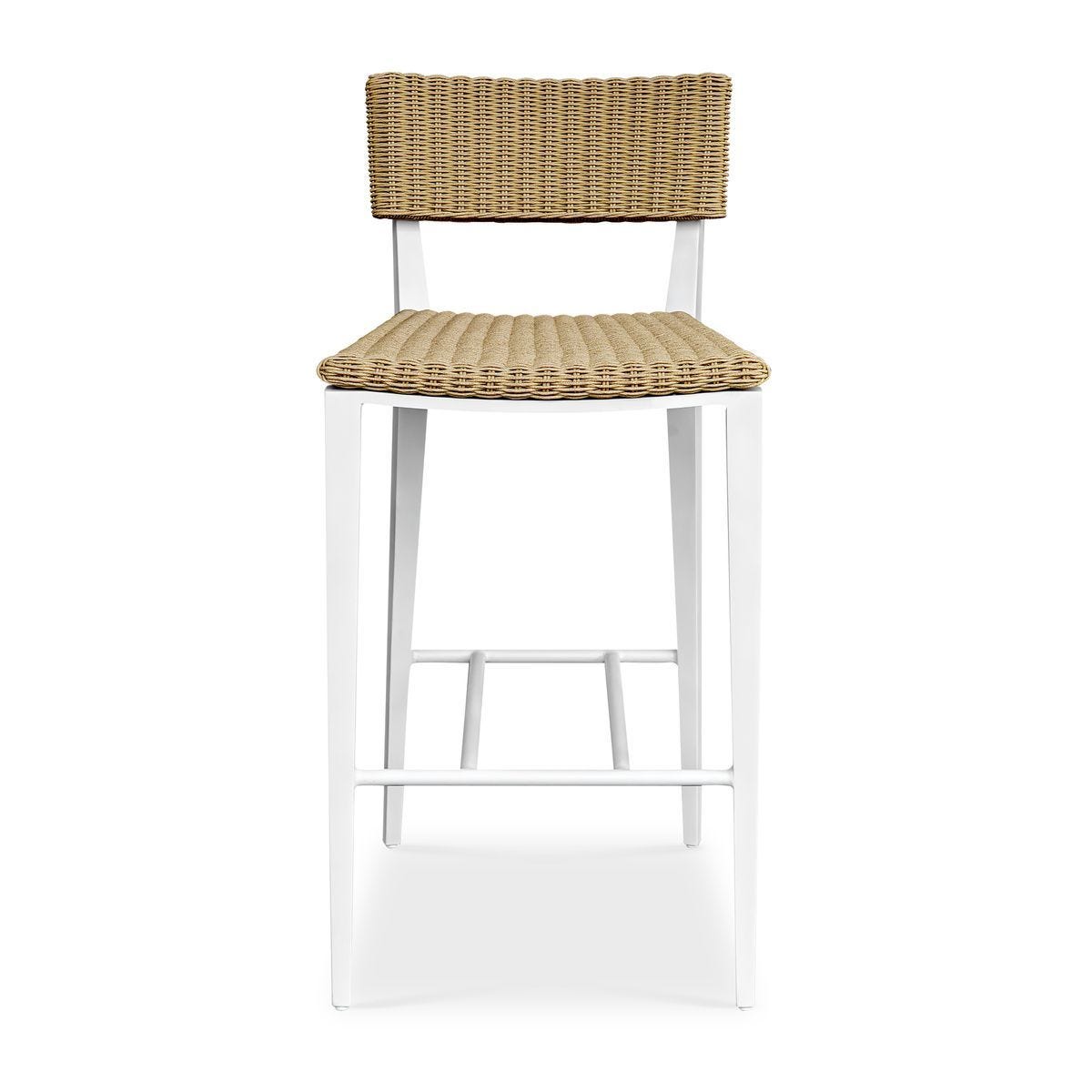 Calbas Outdoor Bar Stool, White – Furniture by Uttermost | Sutter & Vale