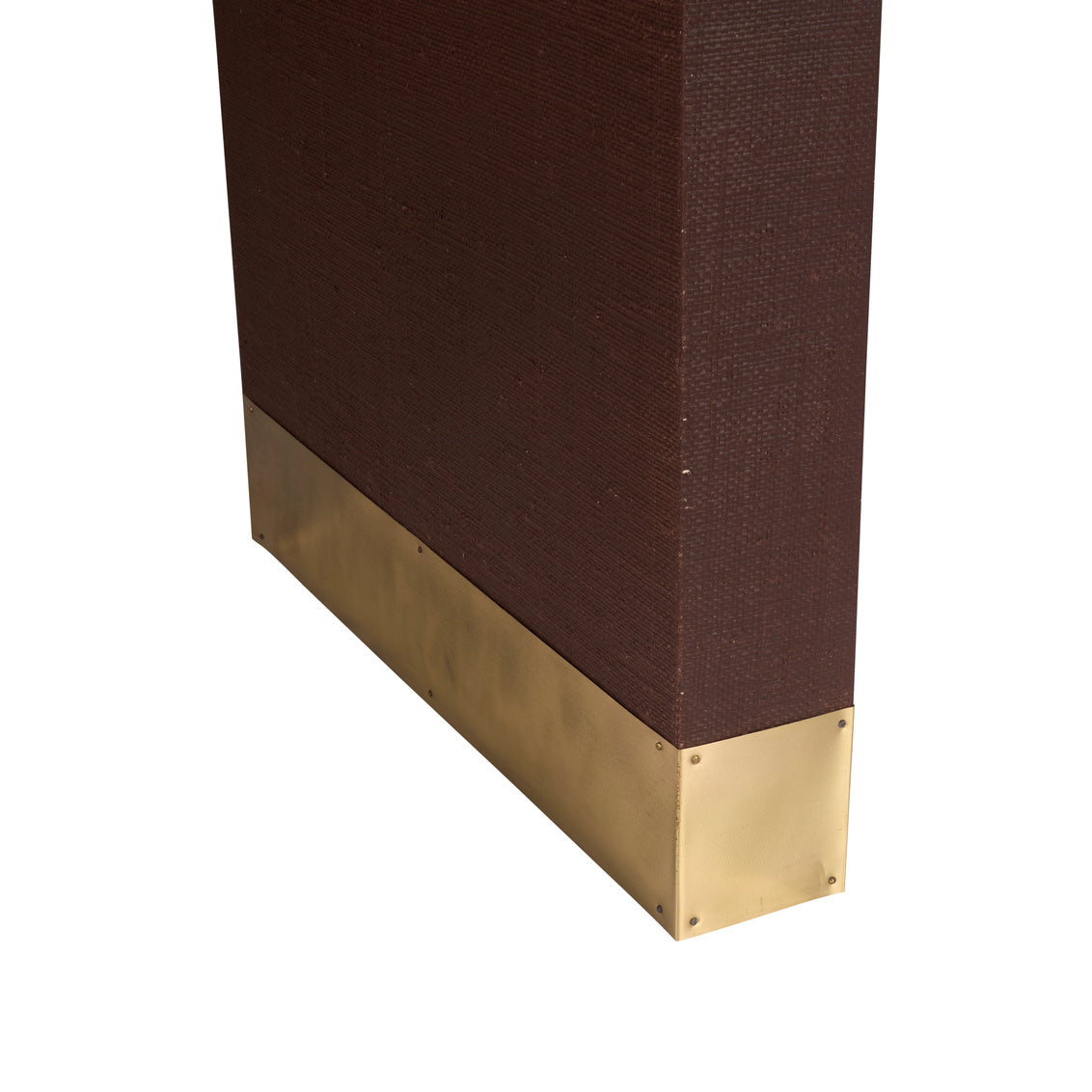 Waterfall Console - Chocolate in Chocolate/Antique Brass / Raffia - Chelsea House