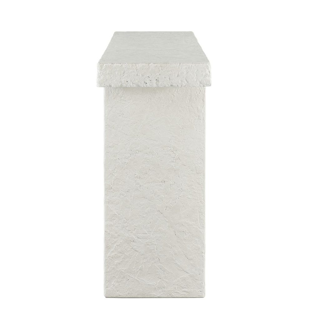 Hagan Indoor-Outdoor Console Table, Limestone, 2 CARTONS