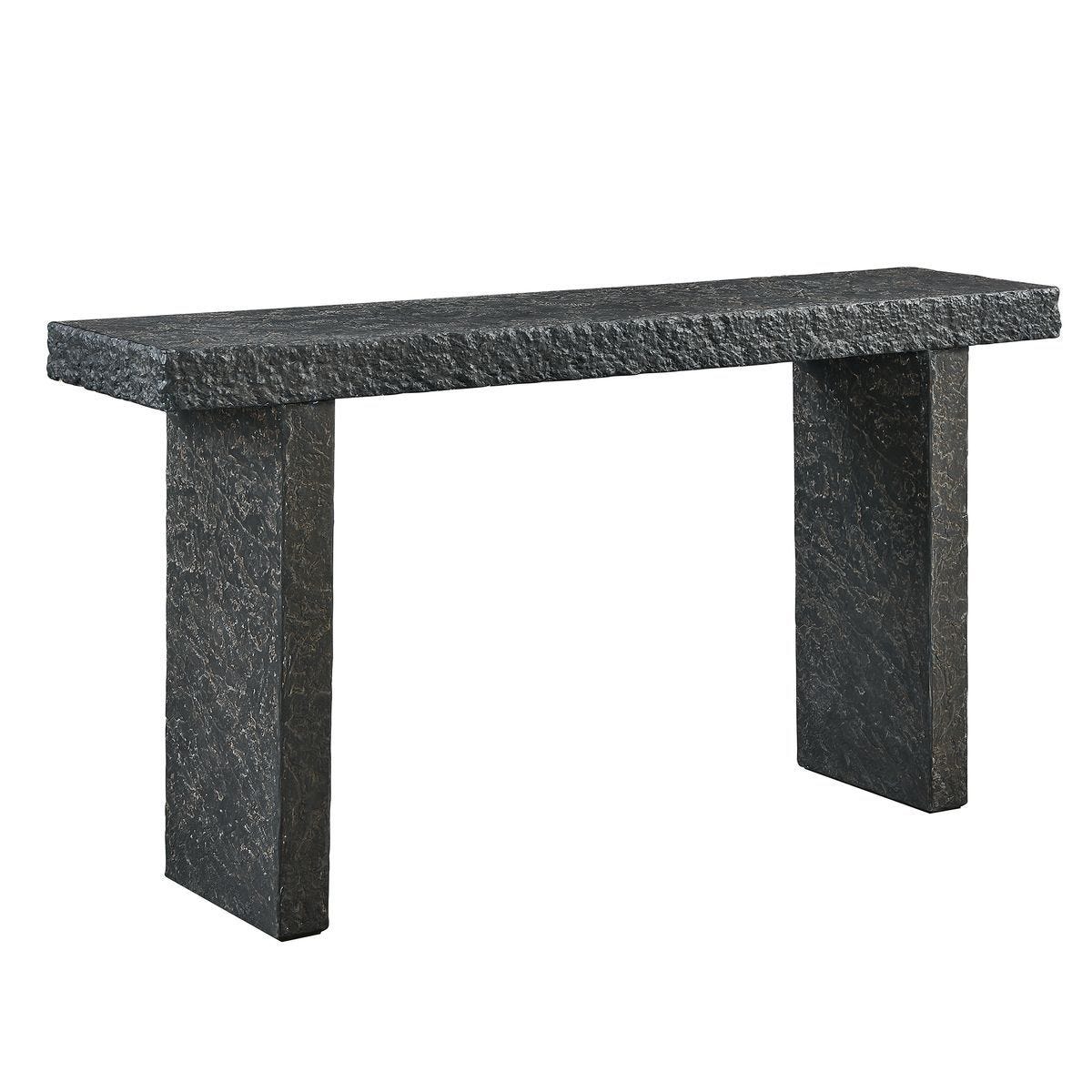 Hagan Indoor-Outdoor Console Table, Natural Slate, 2 CARTONS – Furniture by Uttermost | Sutter & Vale