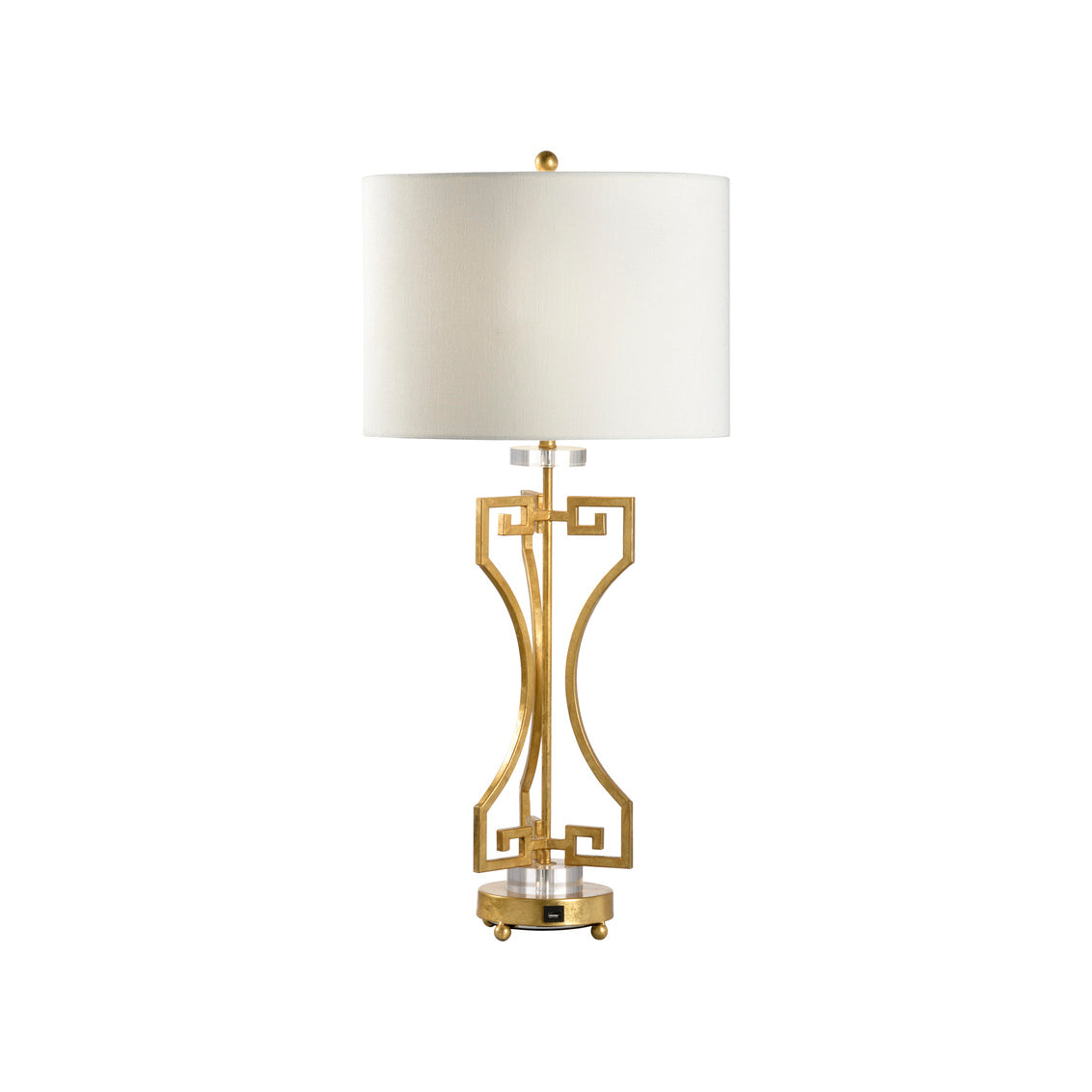 Greek Key Gold Lamp