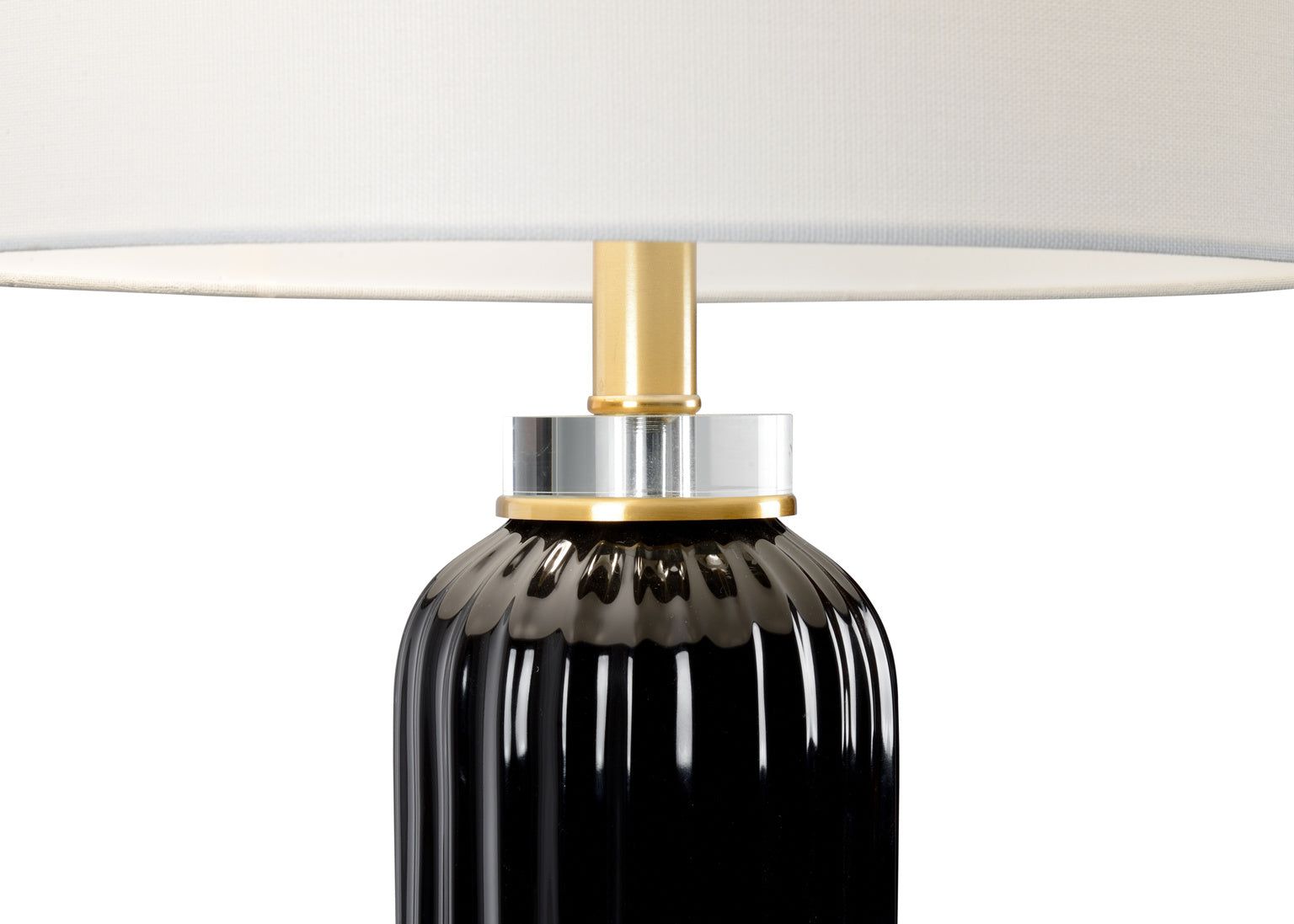 Samuel Ceramic Lamp - Black in 31 / Ceramic/Porcelain - Chelsea House