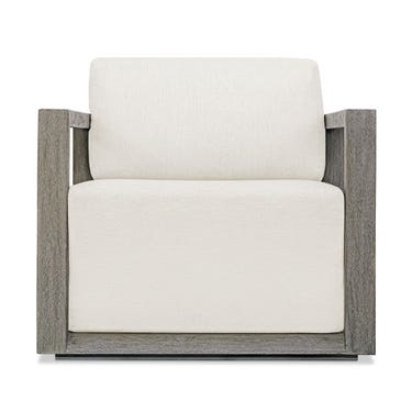 Remsen Outdoor Lounge Chair, Weathered Gray/Oyster
