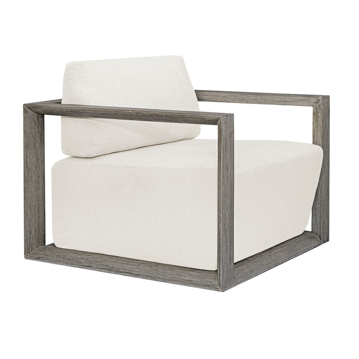 Remsen Outdoor Lounge Chair, Weathered Gray/Oyster – Furniture by Uttermost | Sutter & Vale