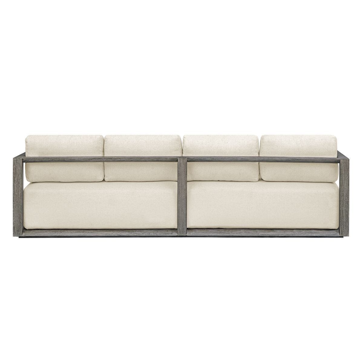 Remsen 4 Seater Outdoor Sofa, Weathered Gray/Oyster by Uttermost