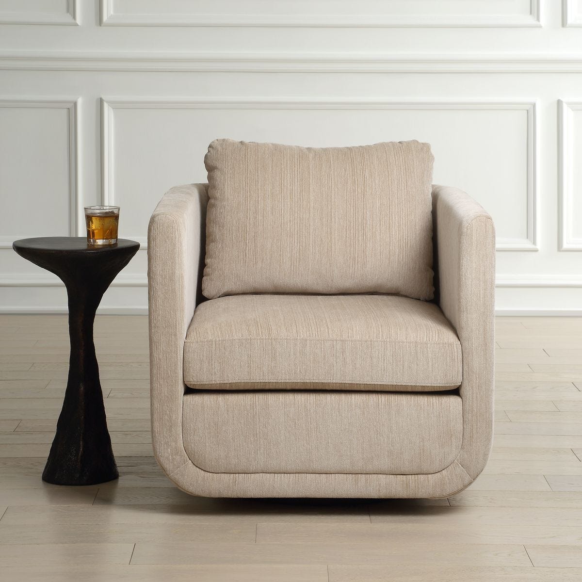 Abound Swivel Chair, Porcelain – Furniture by Uttermost | Sutter & Vale