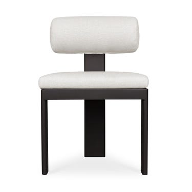Bolster Back Outdoor Dining Chair, Oyster