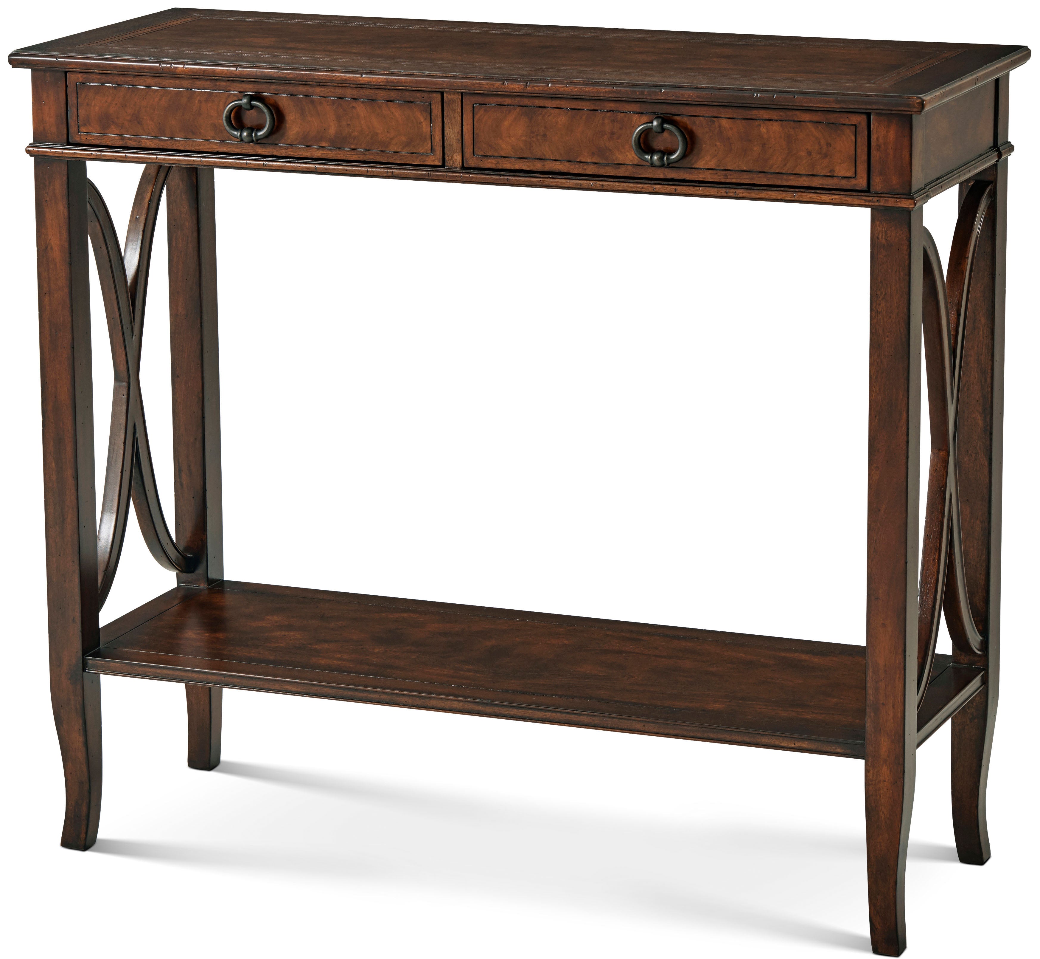 Petit Trocadéro Console Table in Cerejeira Veneer, Mahogany - Theodore Alexander