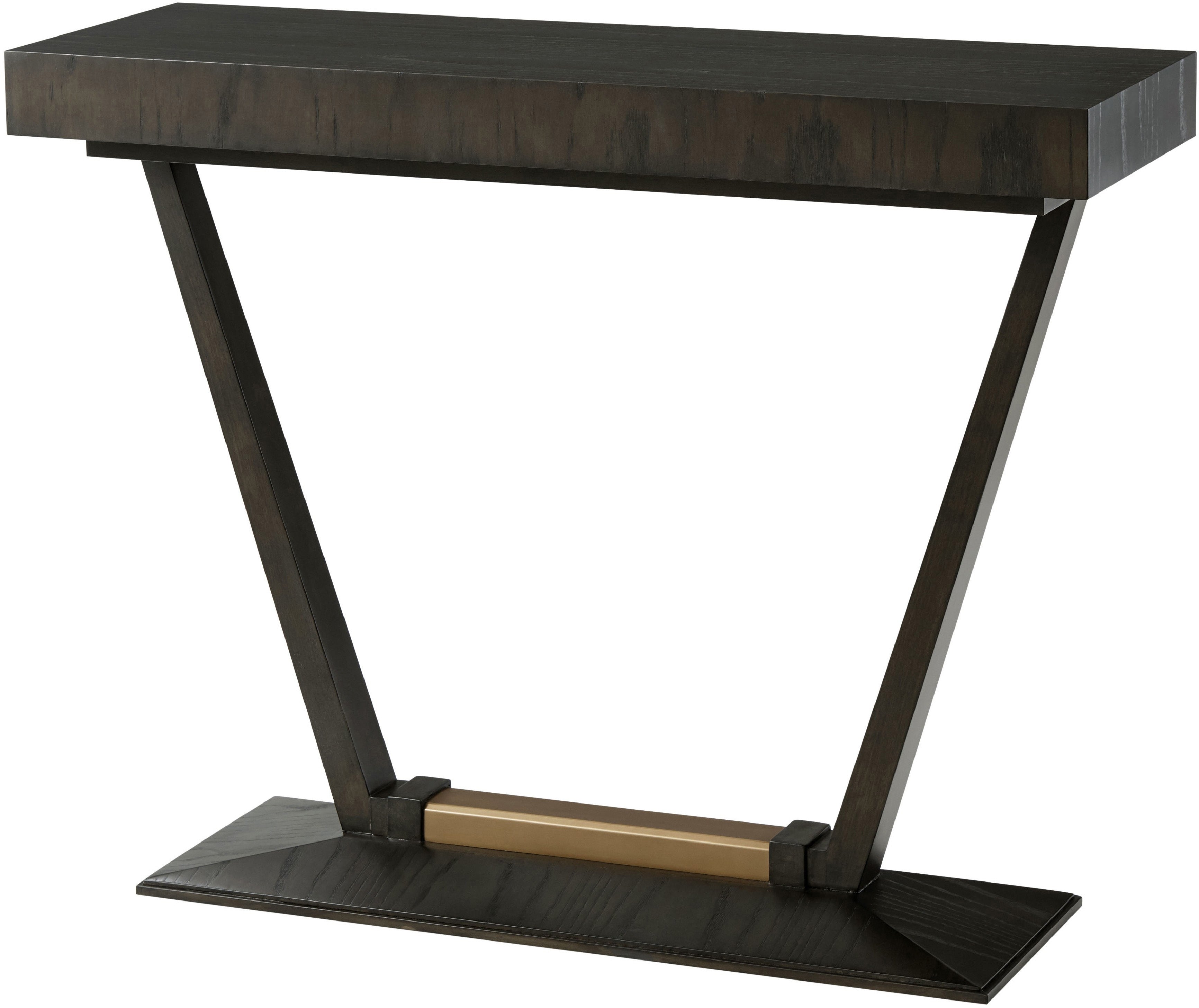 Theirry Console Table in Ash Veneer, Beech, Aluminium - Theodore Alexander
