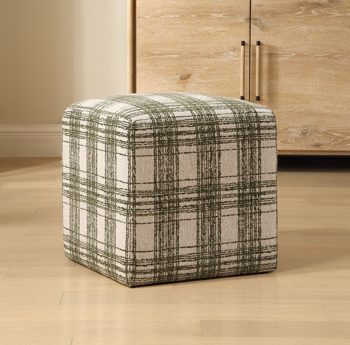 Joie Ottoman, Ireland Plaid – Furniture by Uttermost | Sutter & Vale