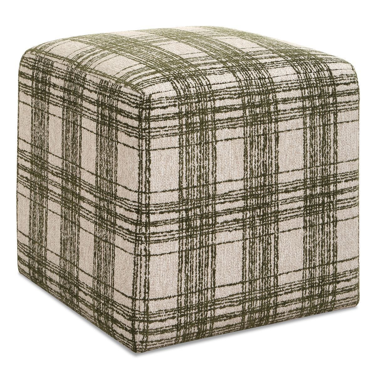 Joie Ottoman, Ireland Plaid – Furniture by Uttermost | Sutter & Vale