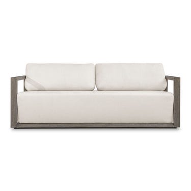 Remsen Outdoor 3 Seater Sofa, Weathered Gray/Oyster
