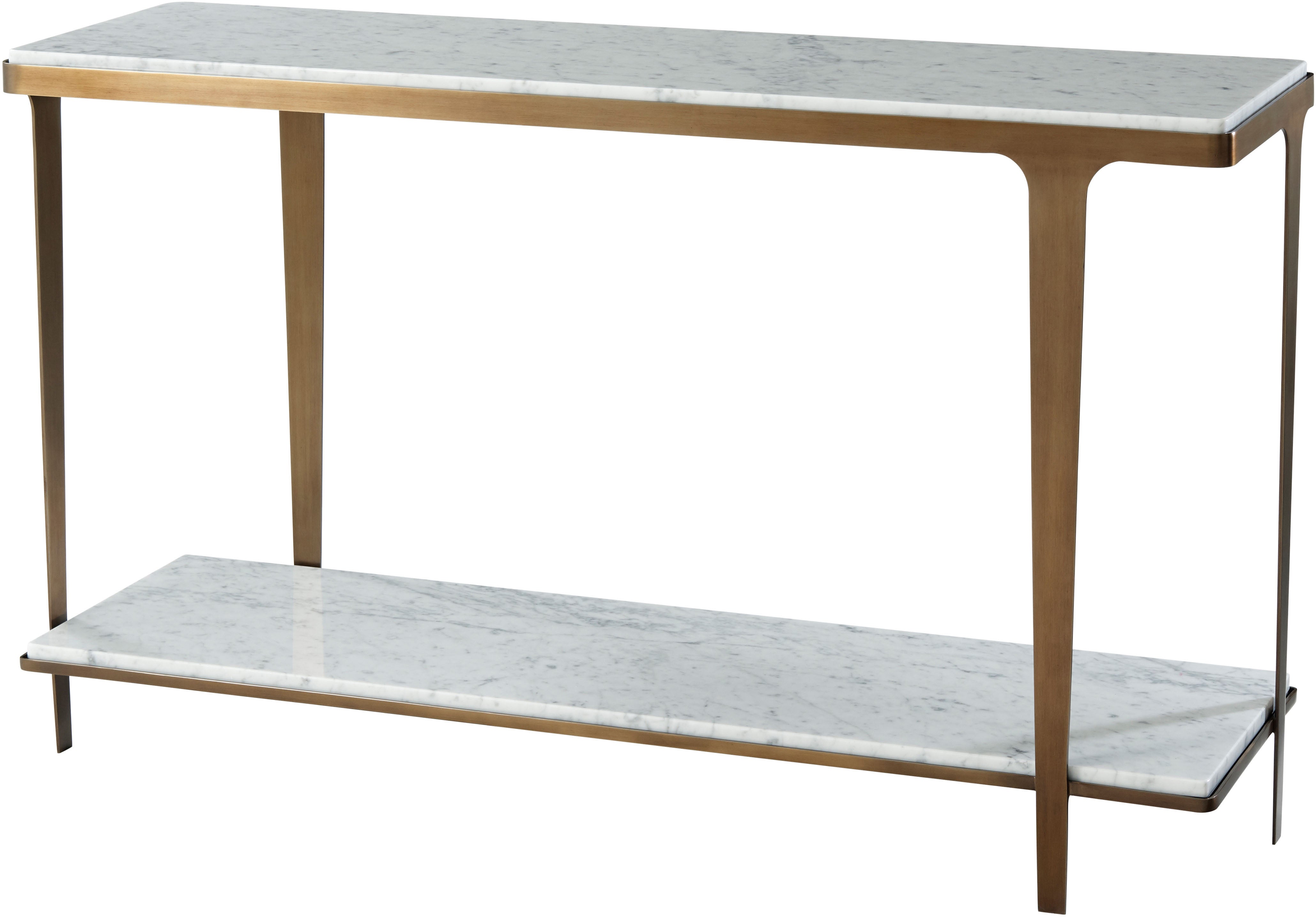 Cordell Console Table (Marble) in Marble, Steel - Theodore Alexander