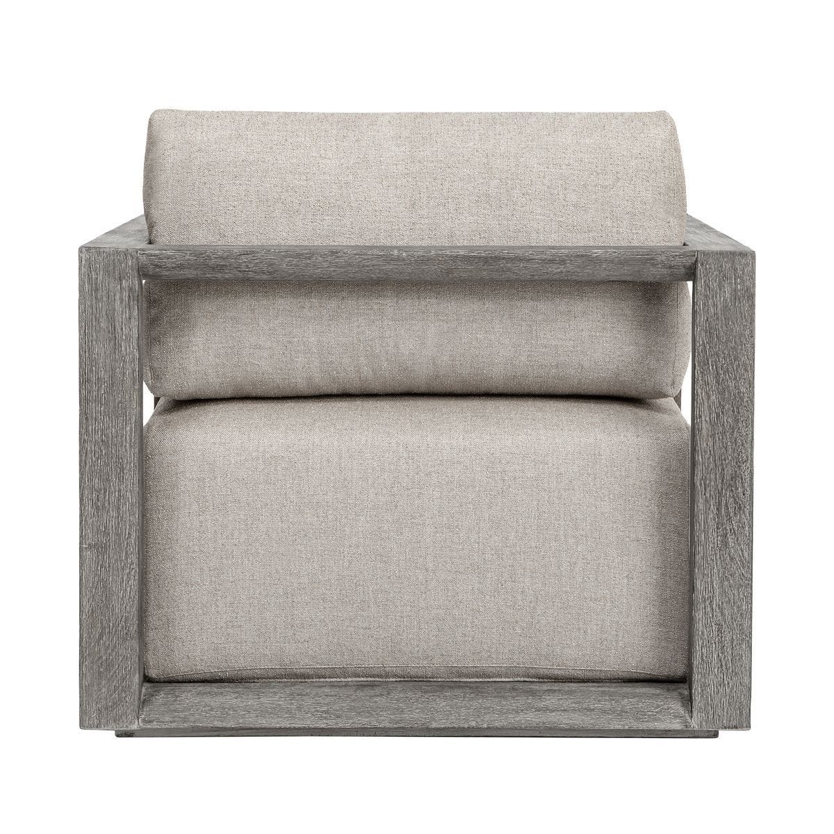 Remsen Outdoor Lounge Chair, Weathered Gray/Dove – Furniture by Uttermost | Sutter & Vale