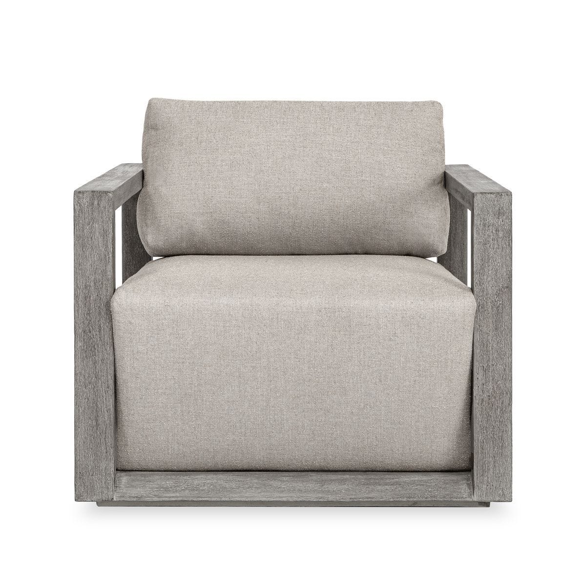 Remsen Outdoor Lounge Chair, Weathered Gray/Dove – Furniture by Uttermost | Sutter & Vale