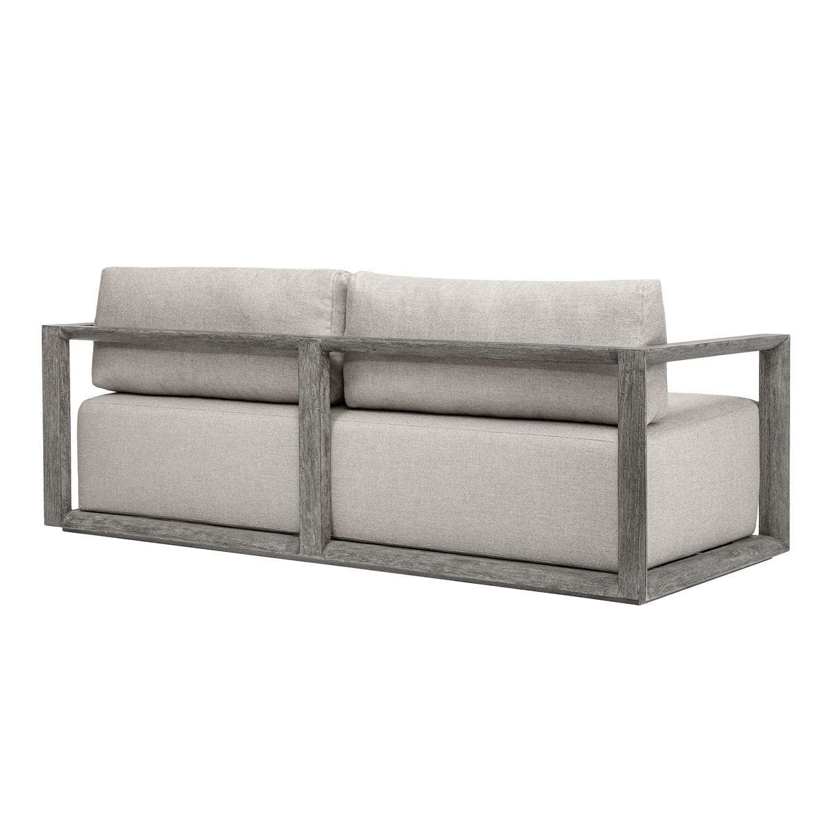 Remsen Outdoor 3 Seater Sofa, Weathered Gray/Dove – Furniture by Uttermost | Sutter & Vale