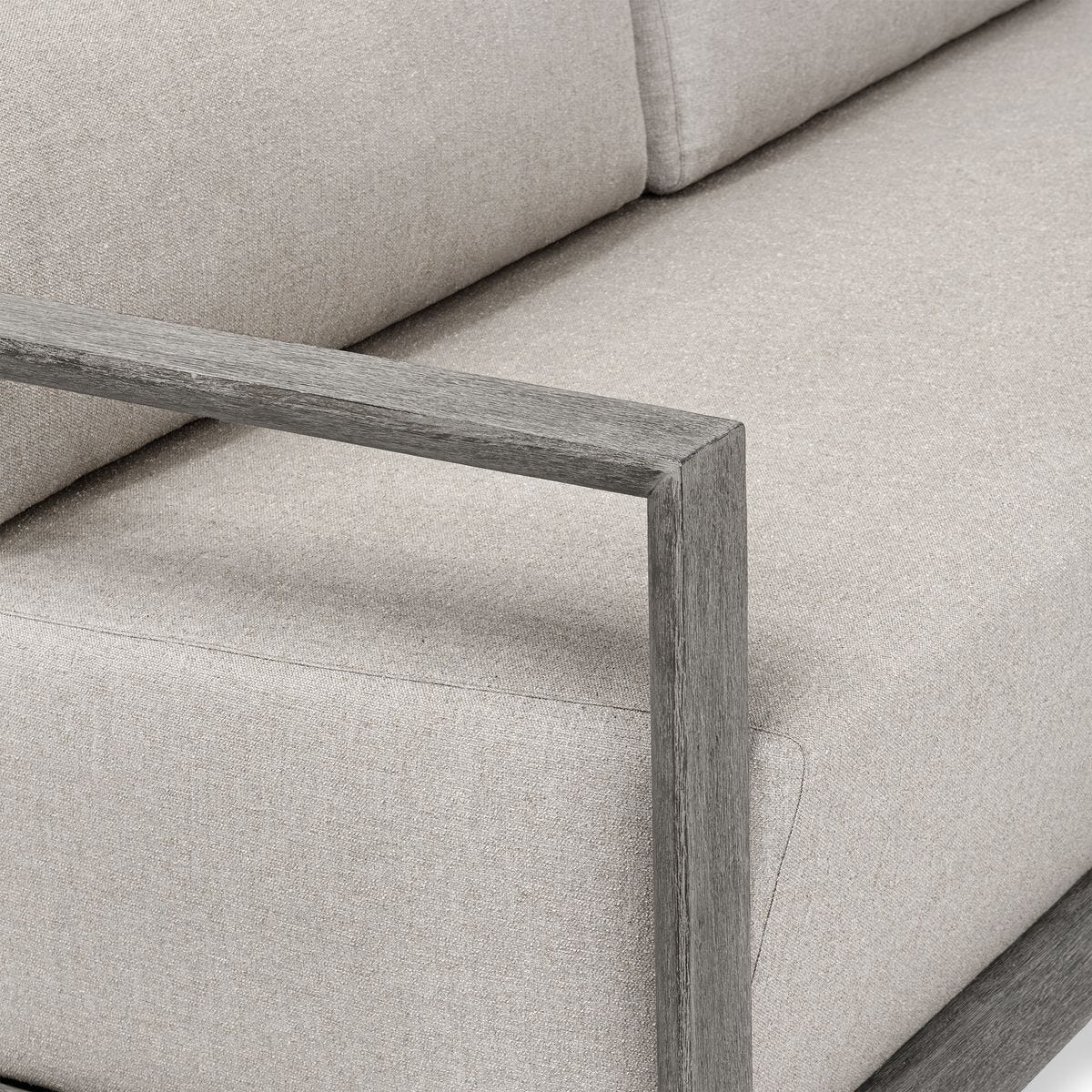 Remsen Outdoor 3 Seater Sofa, Weathered Gray/Dove – Furniture by Uttermost | Sutter & Vale