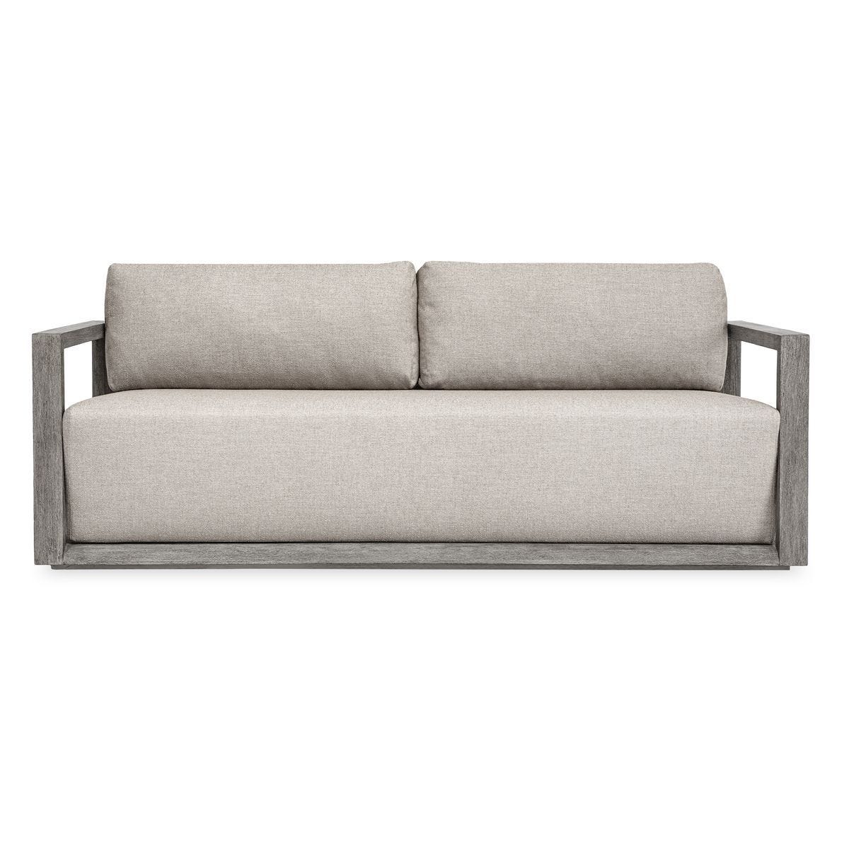 Remsen Outdoor 3 Seater Sofa, Weathered Gray/Dove – Furniture by Uttermost | Sutter & Vale