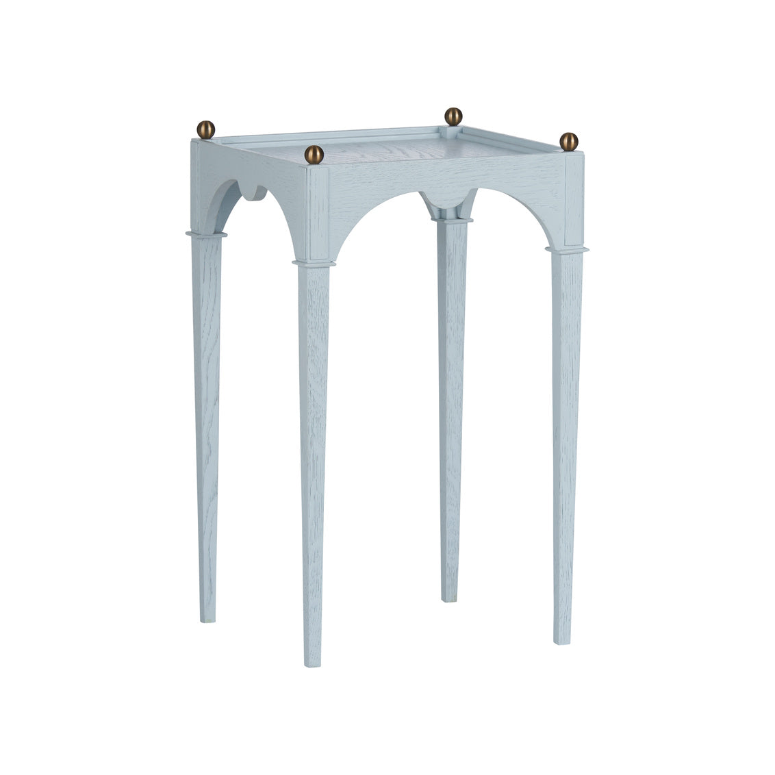 Kent Drinks Table-Blue in Pale Blue/Gold / Wood - Chelsea House