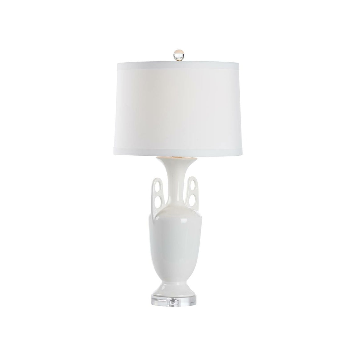 Neoclassical Lamp - White in White Glaze / Ceramic/Porcelain - Chelsea House