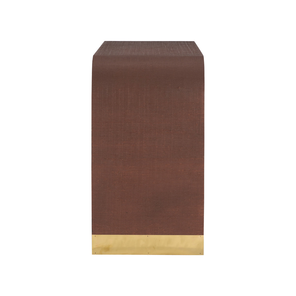 Waterfall Console - Chocolate in Chocolate/Antique Brass / Raffia - Chelsea House