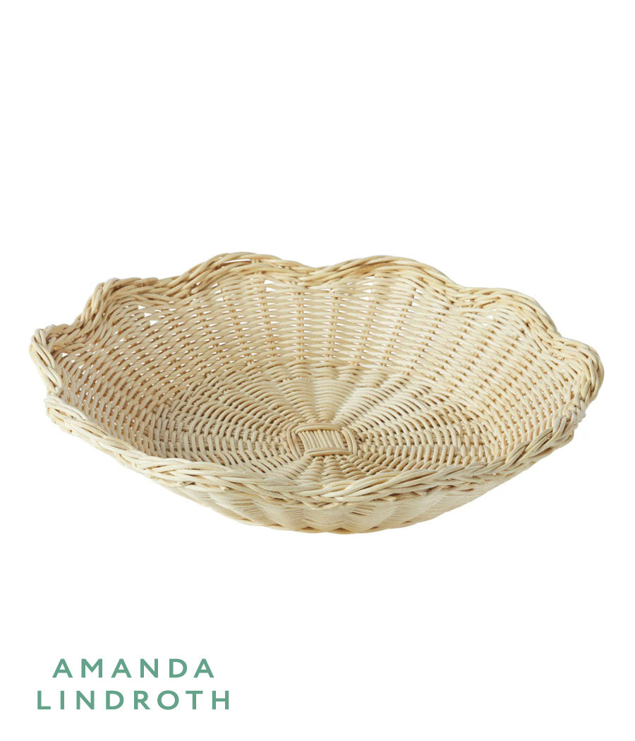Wavy Wicker Tray in Natural / Rattan - Chelsea House