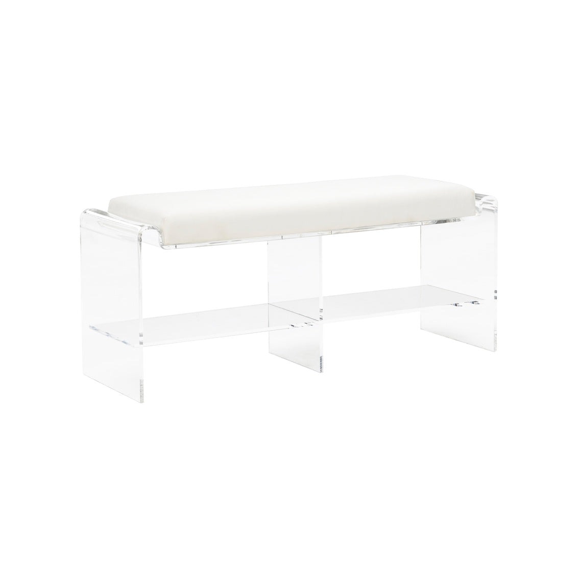 Renee Acrylic Long Bench in 21.5 / Acrylic - Chelsea House