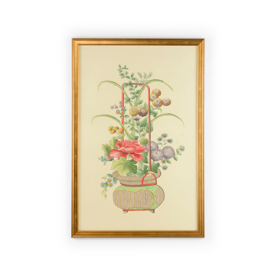 Chinoiserie Basket I in 55.5h x 37w x 1d / Canvas - Chelsea House