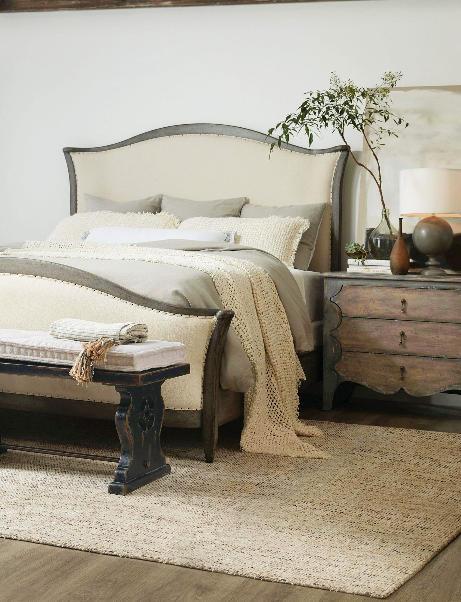Ciao Bella 5/0 Upholstered Headboard- Speckled Gray
