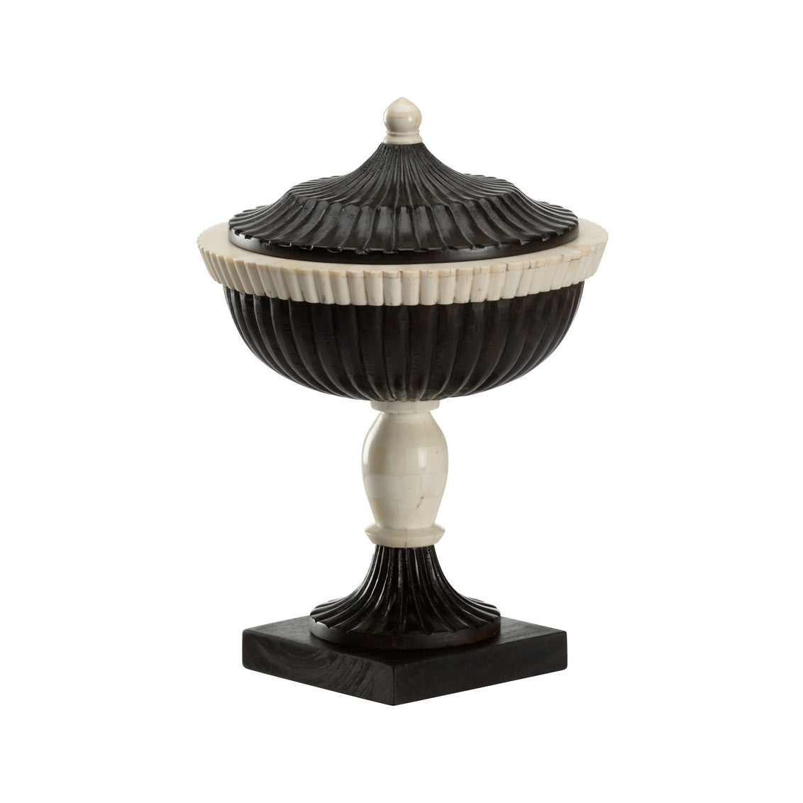 Cyrus Bone and Wood Pedestal in 15 / Bone - Chelsea House