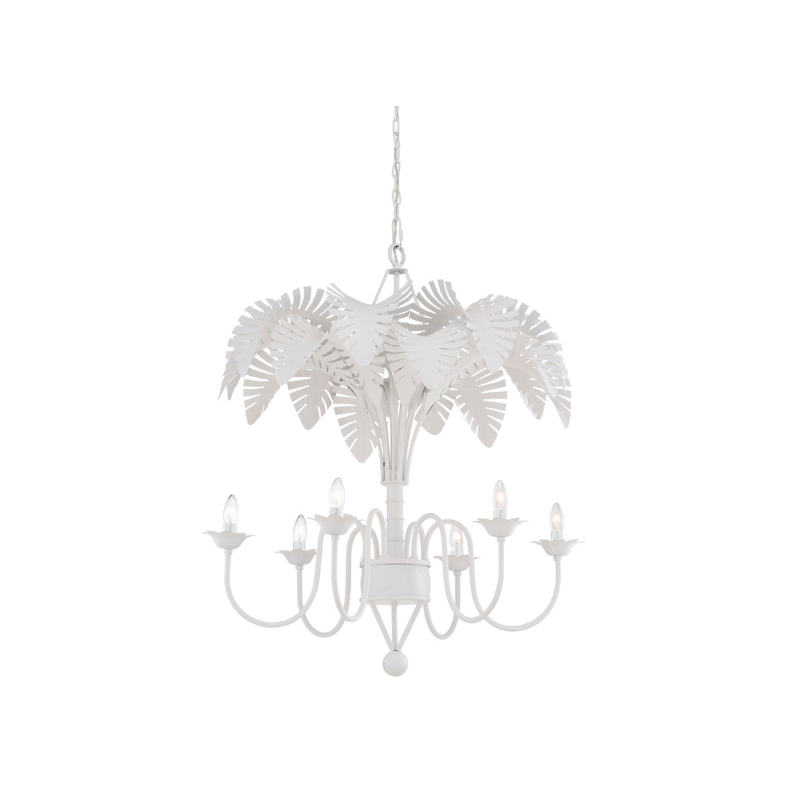 Fern Chandelier - White in 41 / Iron - Chelsea House