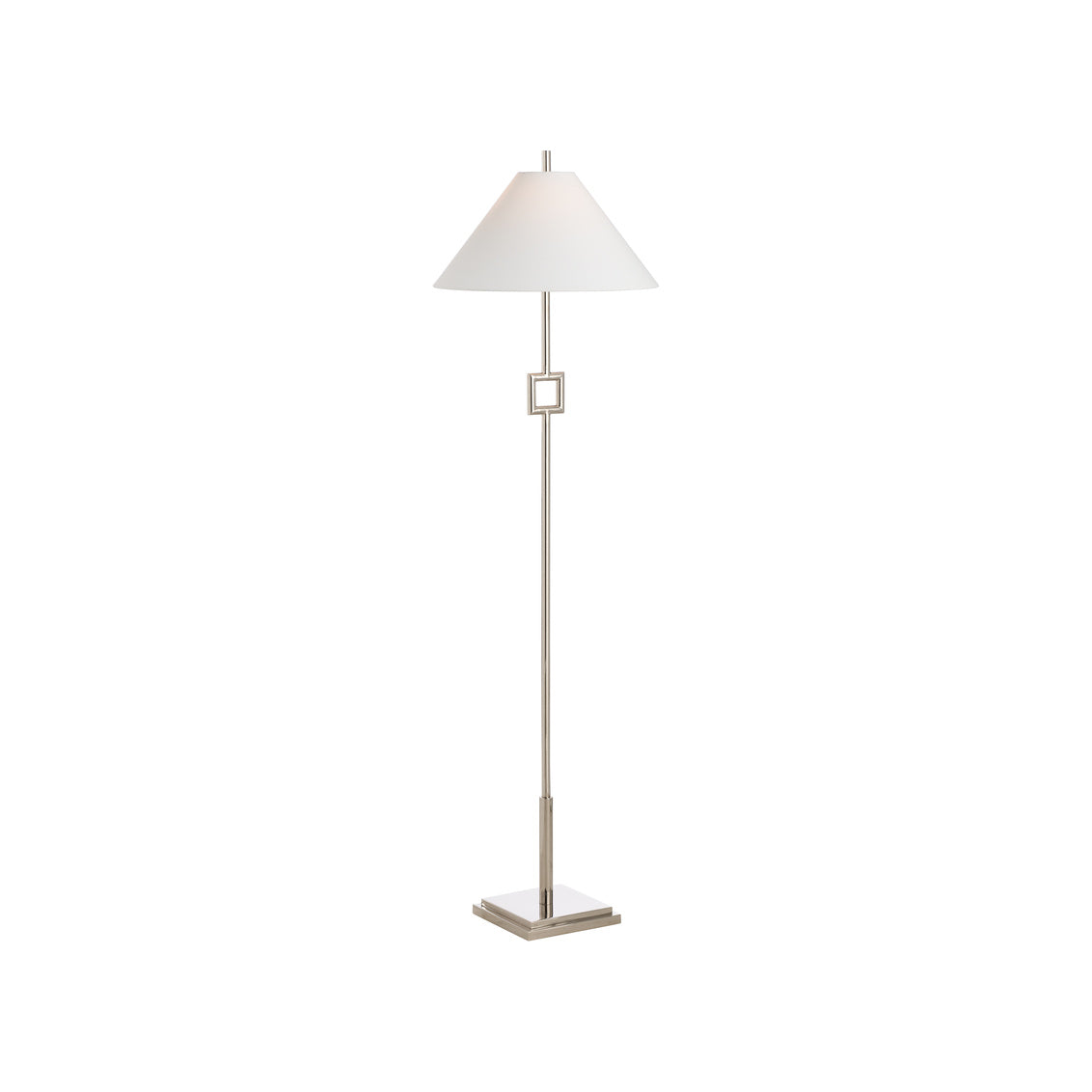 Overhill Floor Lamp - Polished Nickel in 55.5 / Metal - Chelsea House