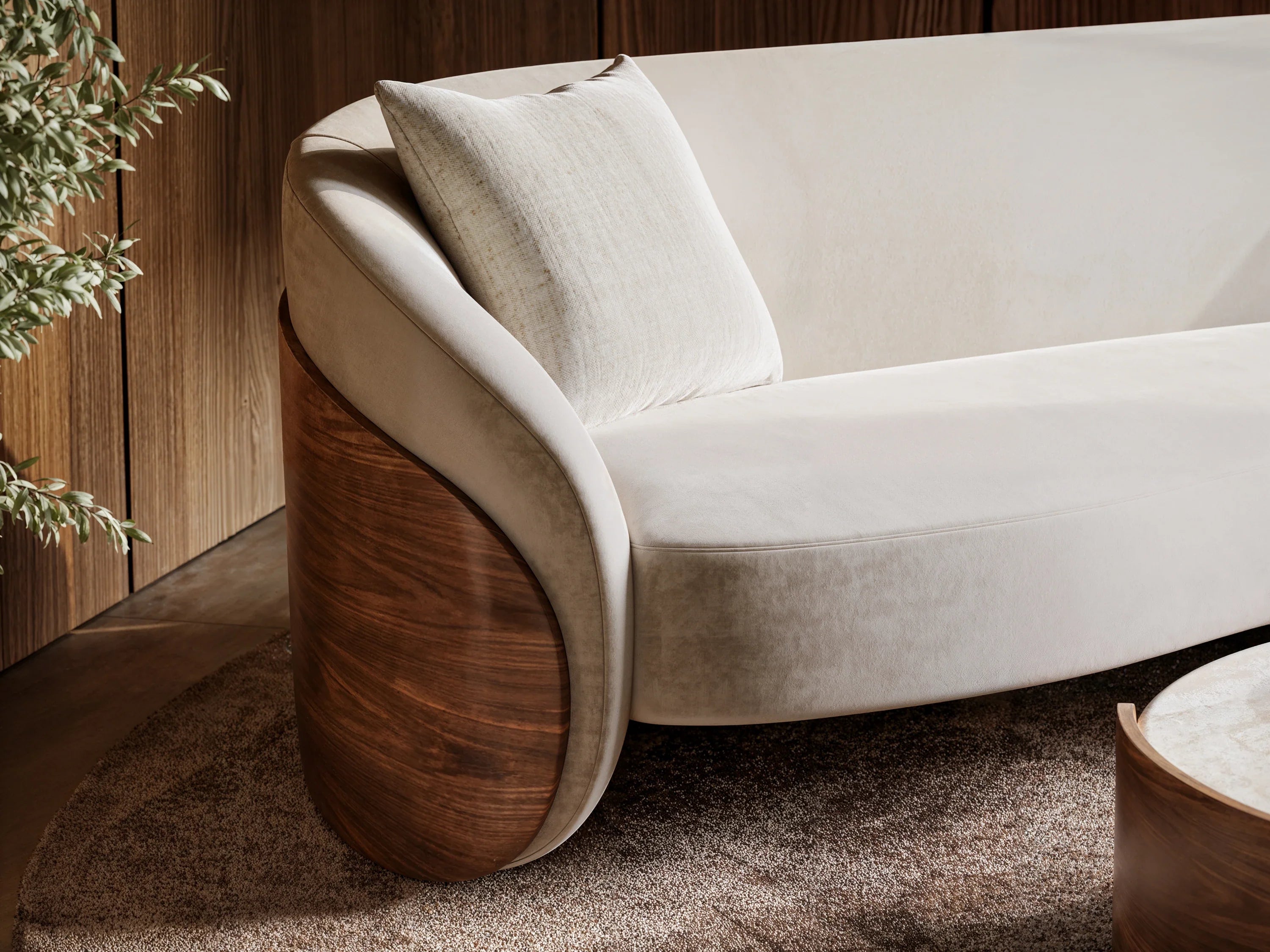 Fleur Wood Back Sofa – Sofas & Loveseats by Caracole | Sutter & Vale