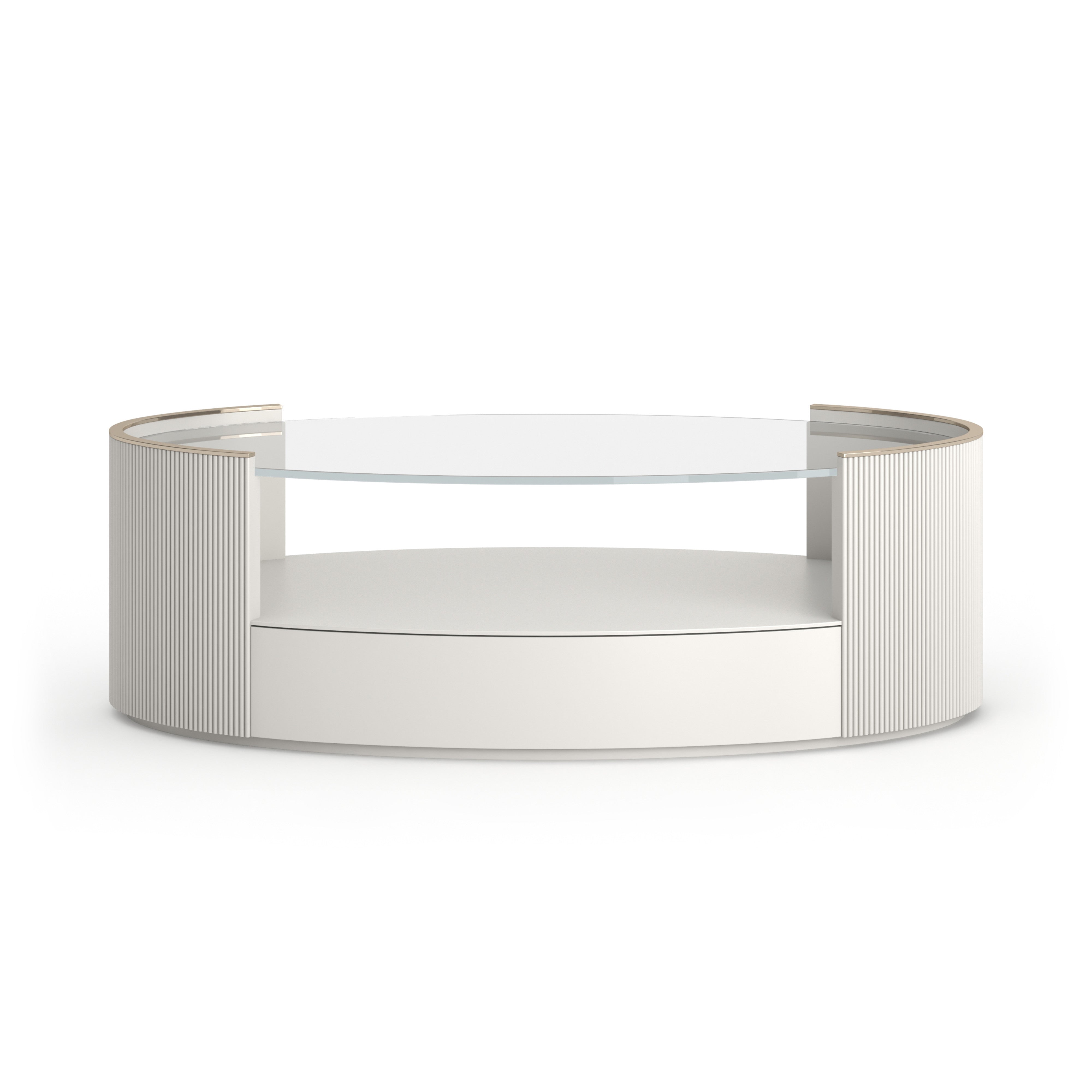 Love Oval Cocktail Table - Matte Pearl – Cocktail Tables by Caracole | Sutter & Vale