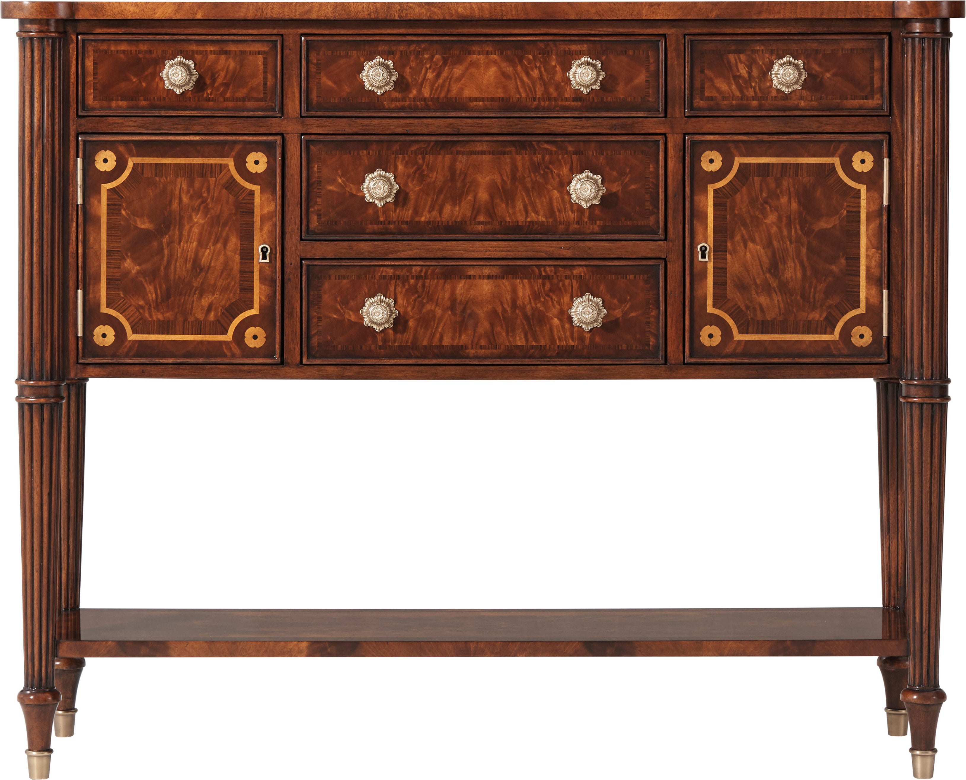 The Almack's Sideboard in Flame Figured Veneer, Mahogany, Morado Veneer - Theodore Alexander