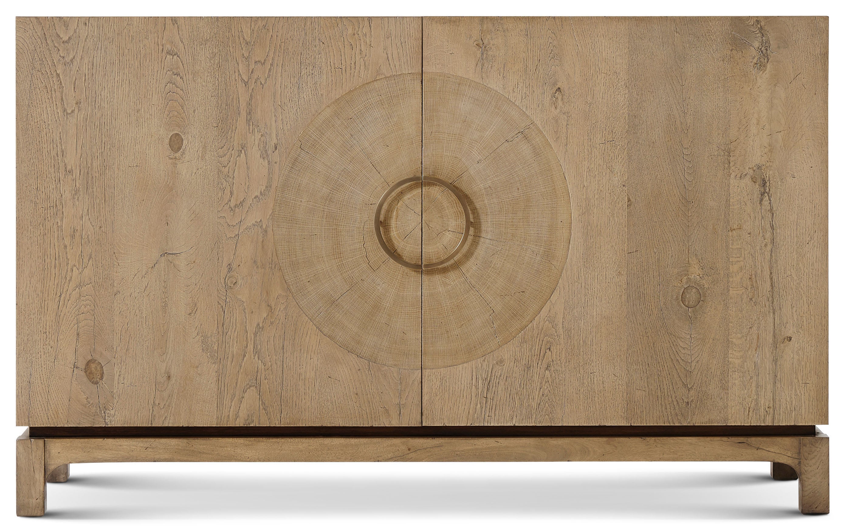 Sawyer Decorative Chest in Oak Veneer, Mahogany, Brass - Theodore Alexander