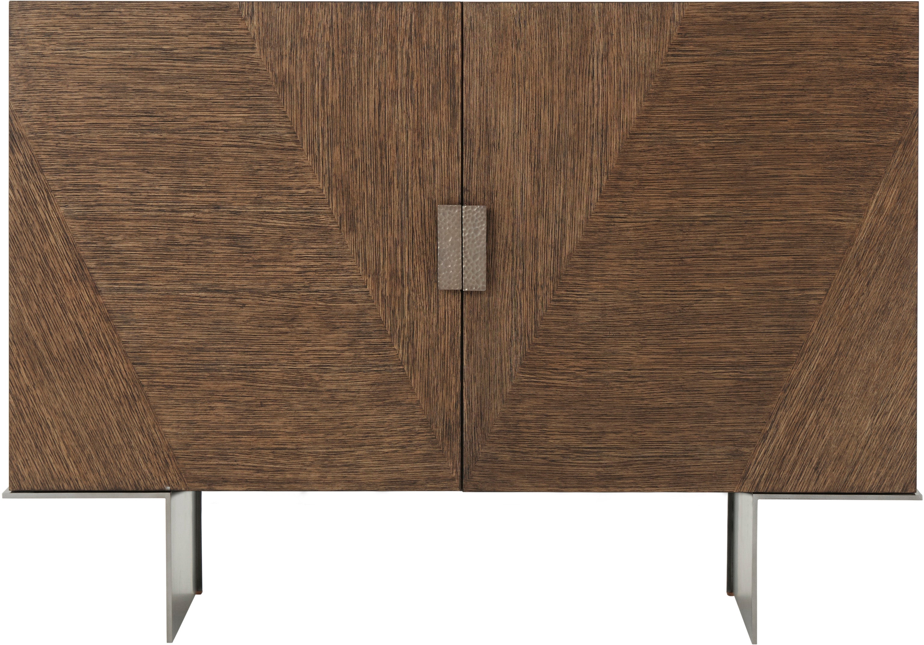 Gennarino Decorative Cabinet in Oak Veneer, Steel, Aluminium - Theodore Alexander