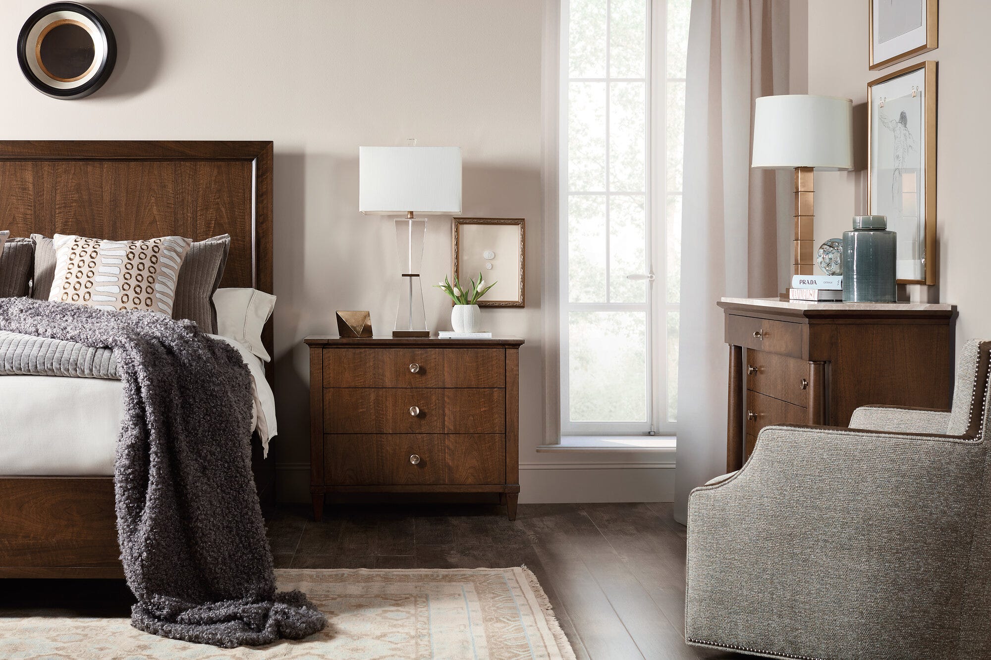 Archives Three-Drawer Nightstand