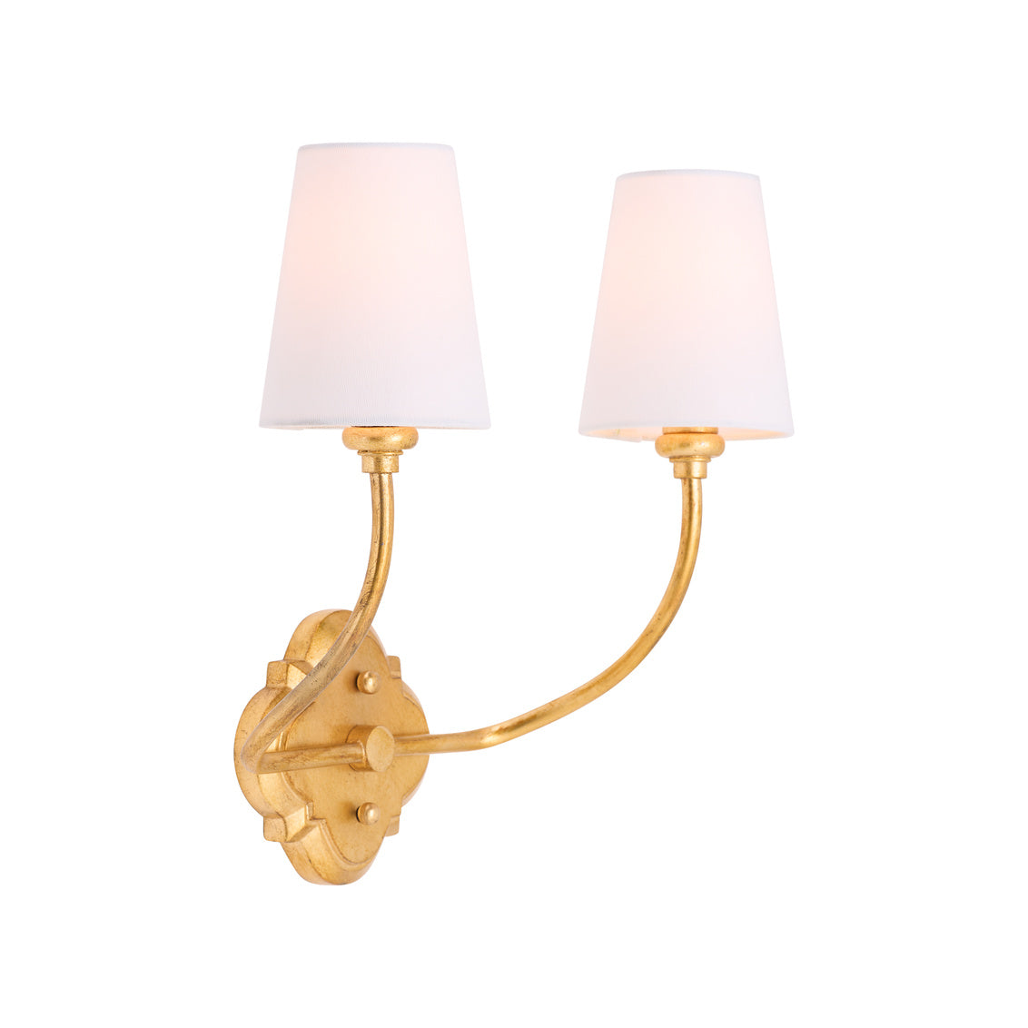 Quatrefoil Double Sconce- Gold Leaf