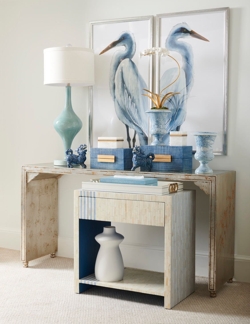 Blue Foo Dogs (Pr) in 7.5 / Ceramic/Porcelain - Chelsea House