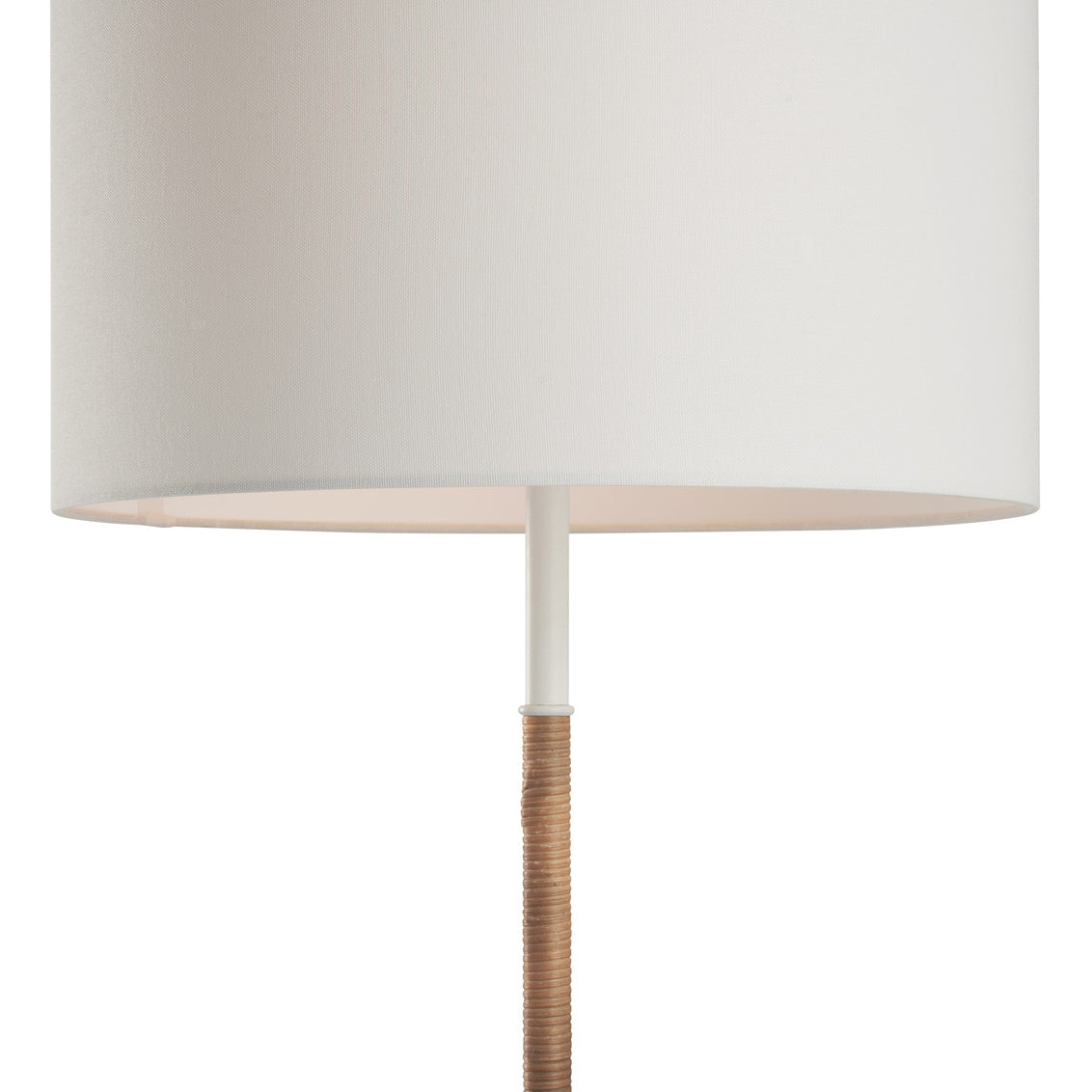 Amelia Rattan Floor Lamp - Matte White in 67 / Metal - Chelsea House