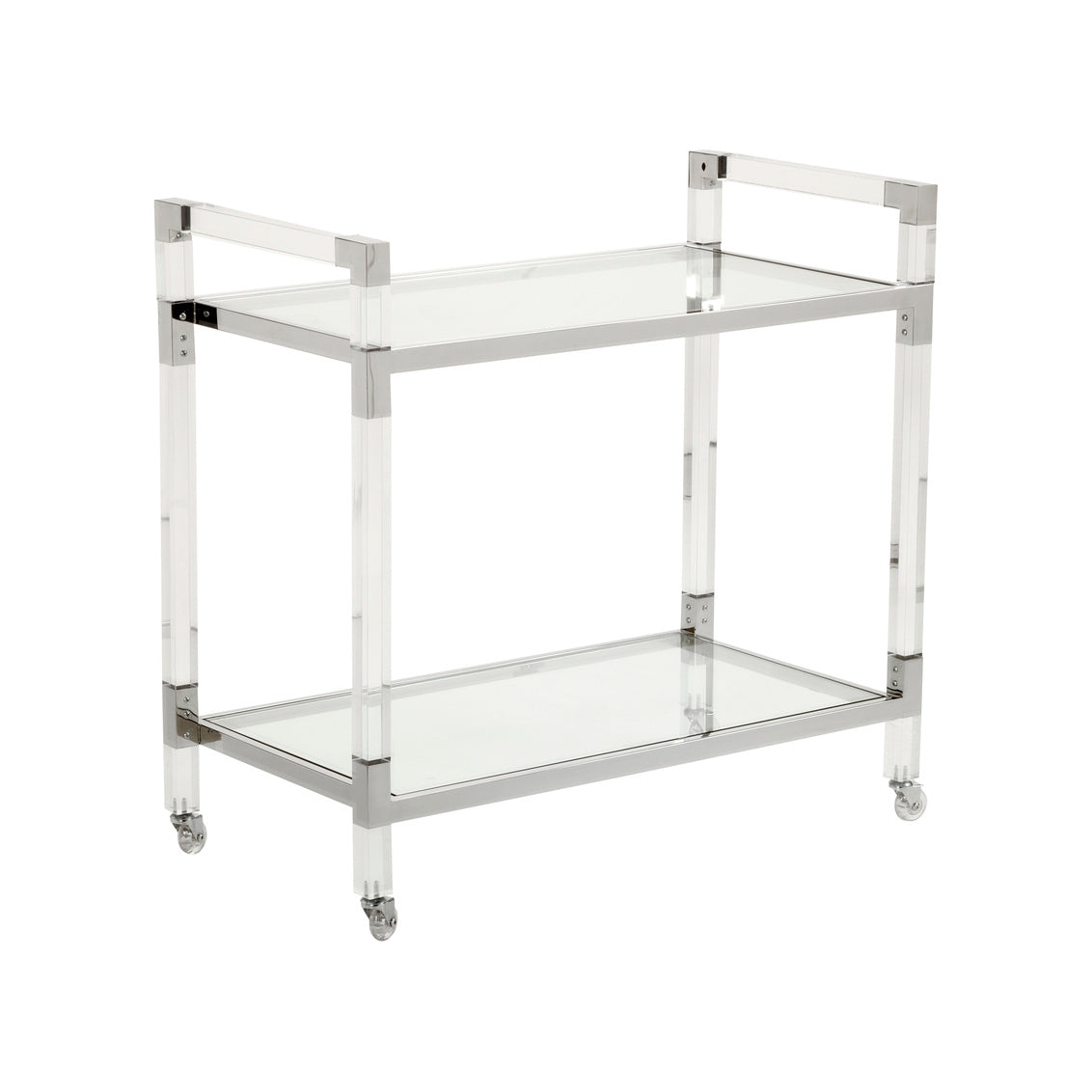 Acrylic Bar Cart - Nickel in 35 / Acrylic - Chelsea House