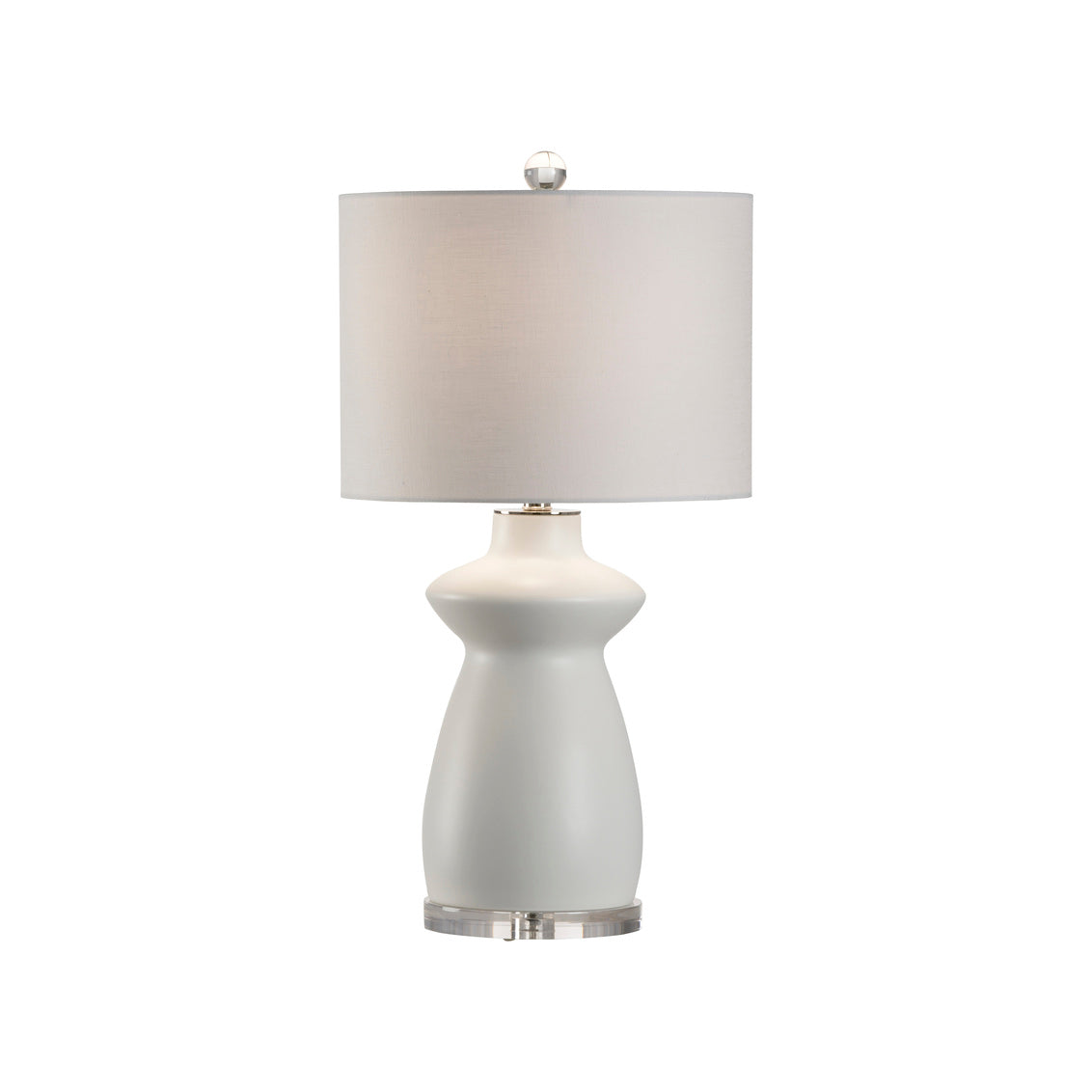 Tokyo Vase Lamp - White in 28.5 / Ceramic/Porcelain - Chelsea House