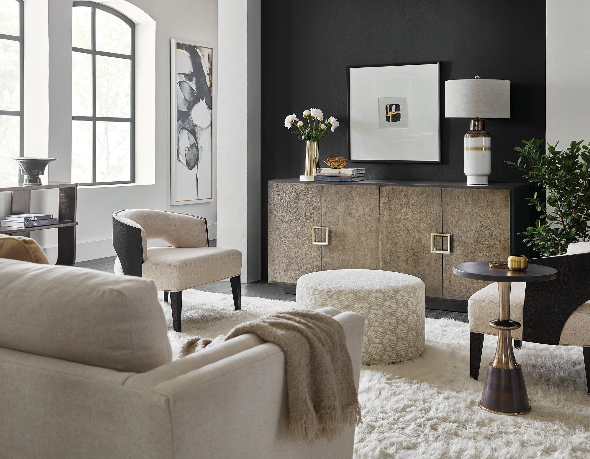 Melange Asher Four Door Entertainment Credenza