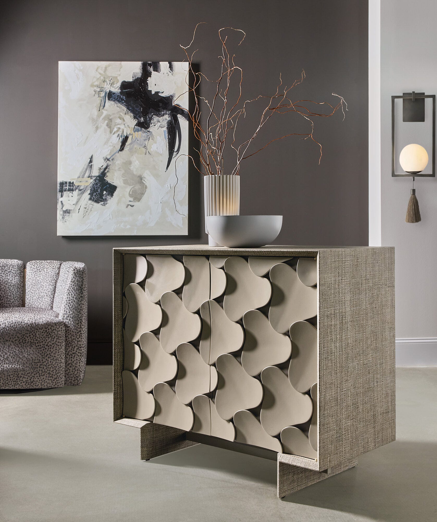 Melange Pinwheel Hall Chest