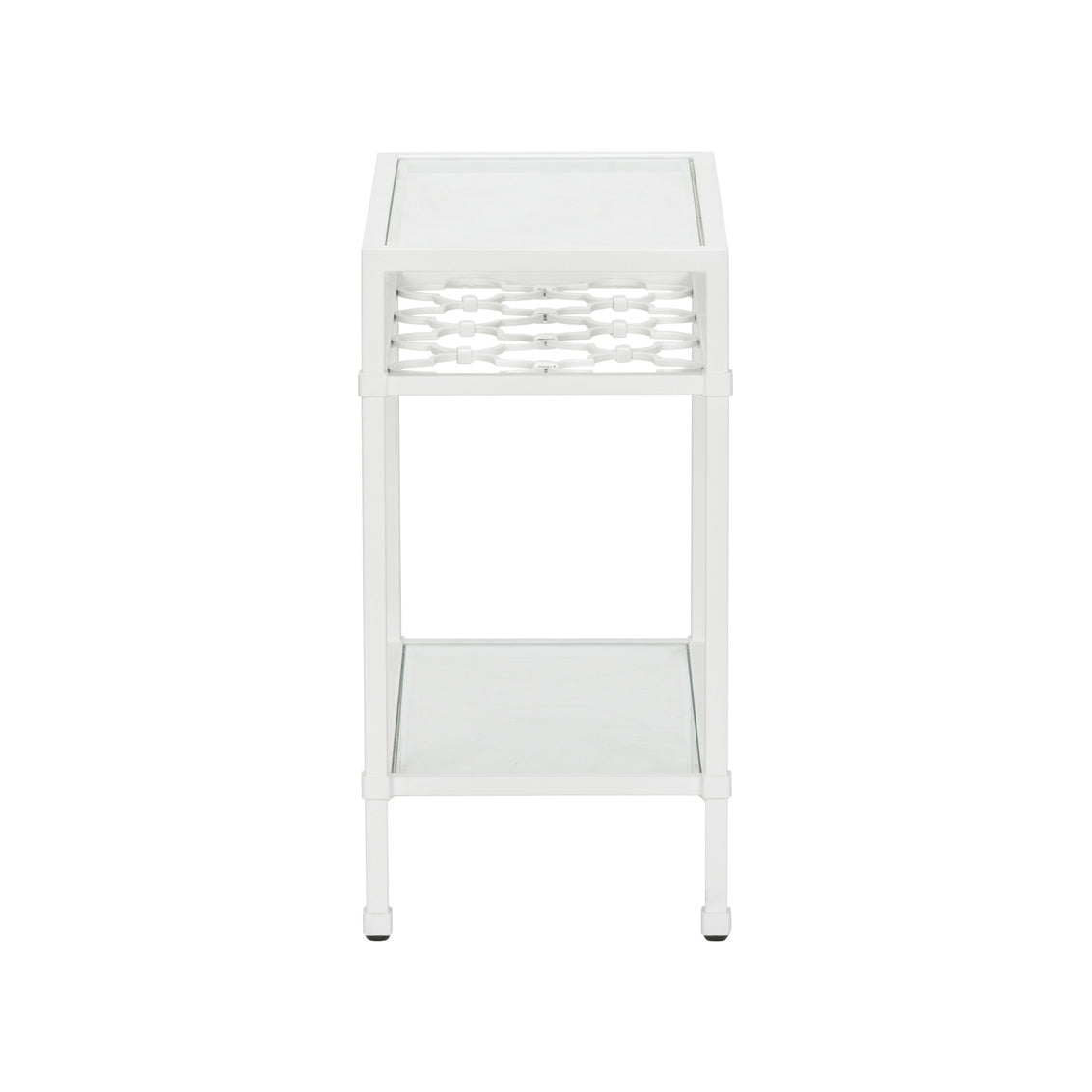 Pacific Coast Side Table- White in 23.5 / Metal - Chelsea House