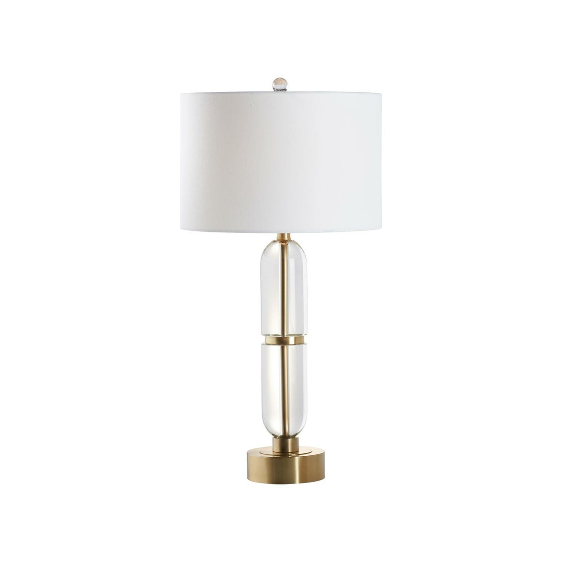 Flynn Table Lamp in Clear/Brushed Brass / Crystal - Chelsea House
