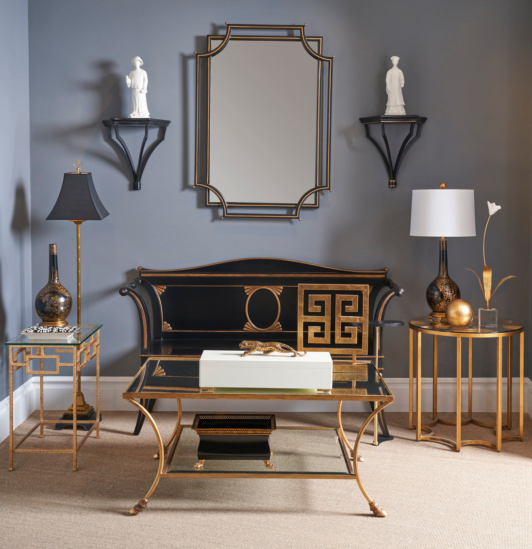London Church Mirror - Black