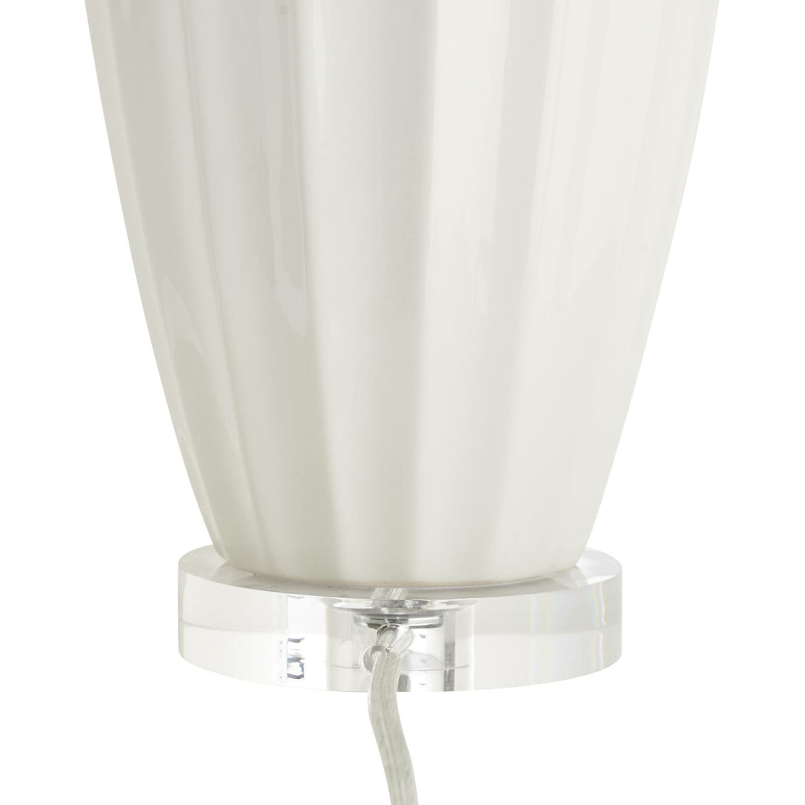 Roberson Lamp - White in White Glaze / Ceramic/Porcelain - Chelsea House